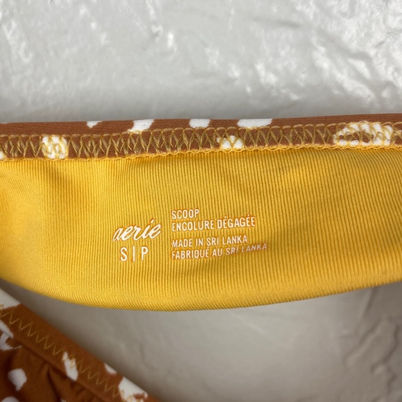 Aerie daisy print ruffle wrap style bikini top Small - Picture 6 of 6